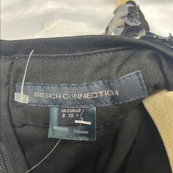 NWOT French Connection Black and Silver Geometric Sequin Dress - Picture 6 of 6